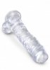 King Cock duże dildo - 8'' Cock with Balls sztuczny penis (przezroczysty) 